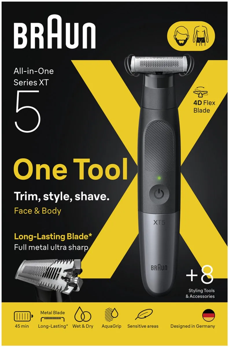 Braun All-in-One XT5200 Styling Set - 7 Opzetstukken - Grijs