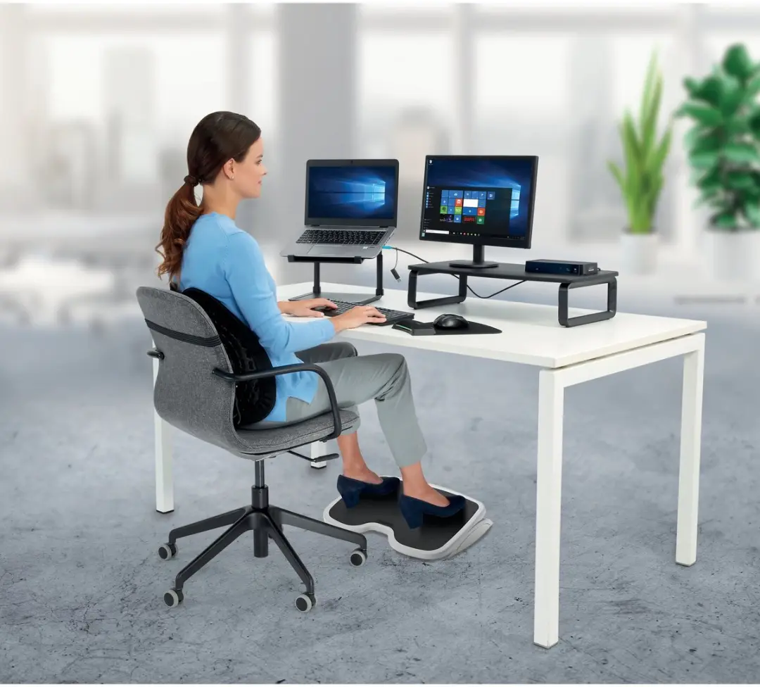 Kensington Solemate Ergonomische Voetensteun - Zwart
