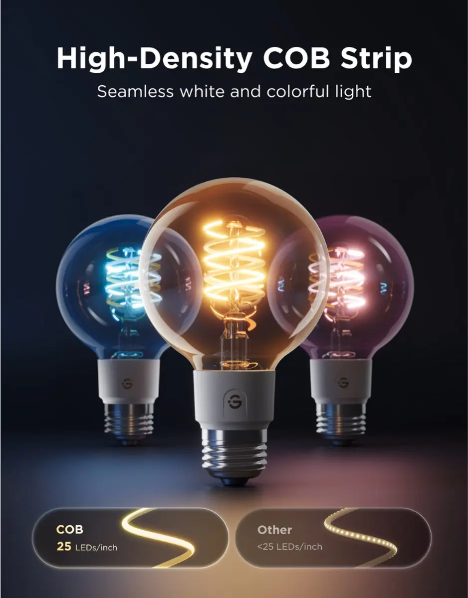Govee G80 Smart Edison LED Lamp E27 RGBWW - 500 lm - 2 Stuks