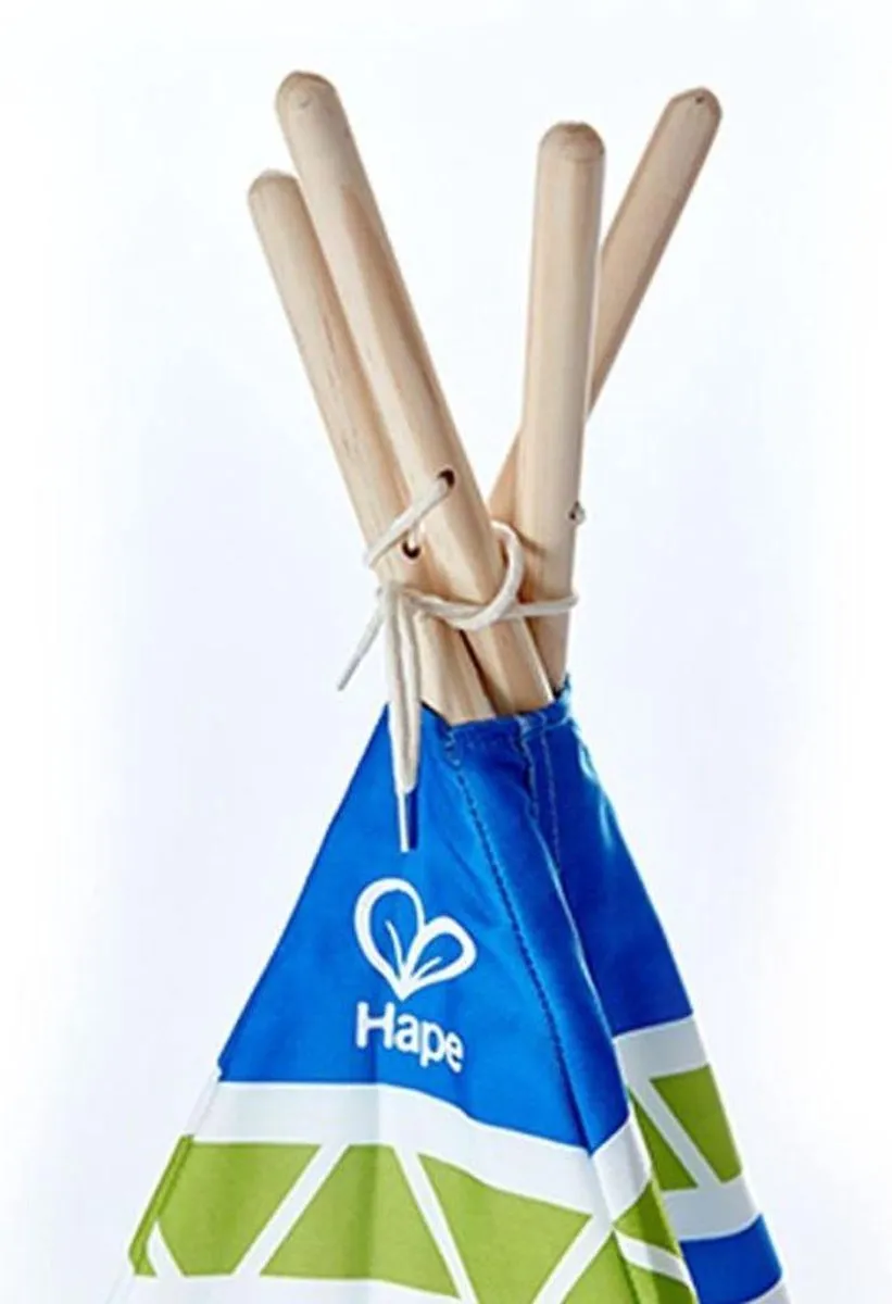 Hape Wigwam Speeltent - Blauw/Wit