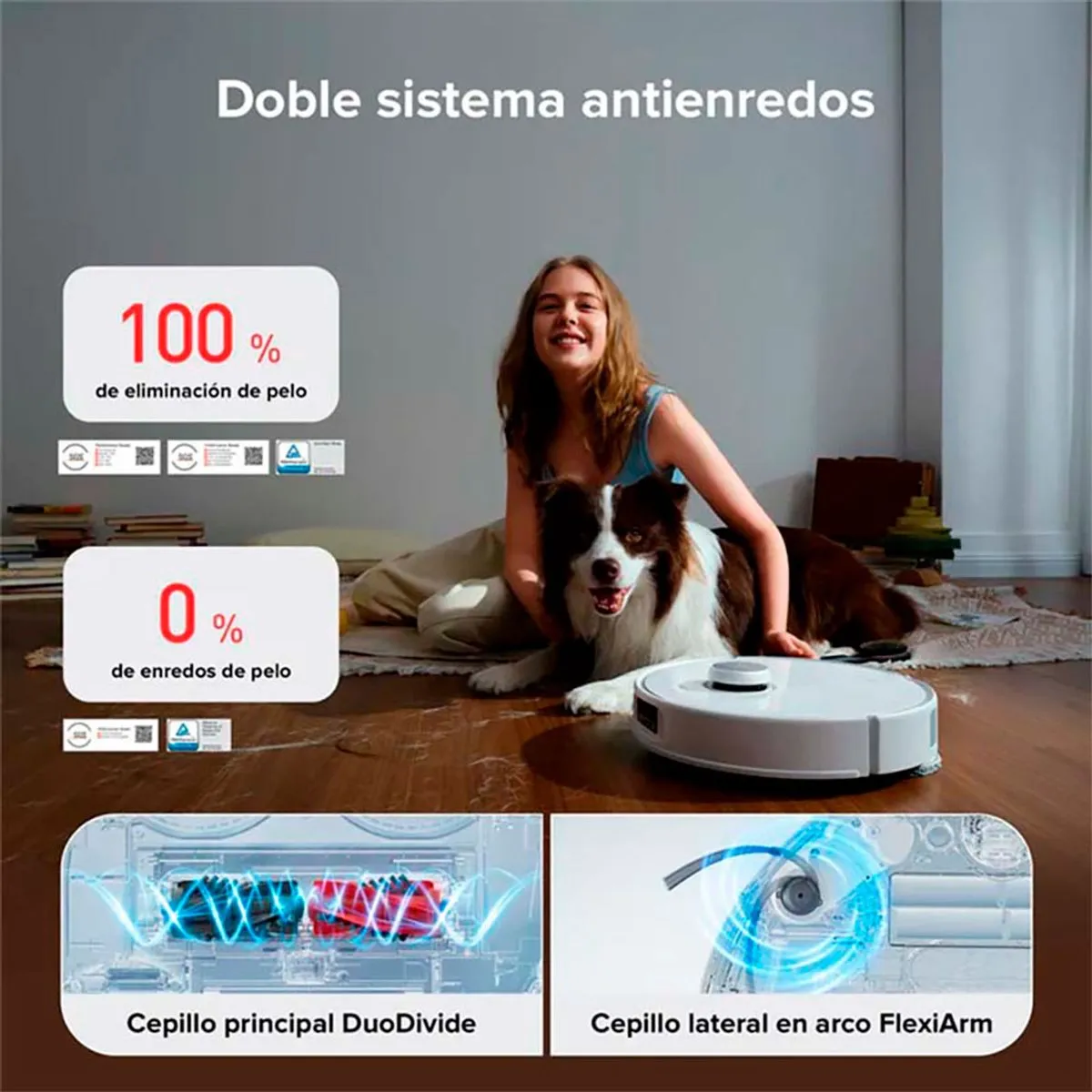 Roborock Qrevo Curv QRC02-00 Robotstofzuiger - 18500 Pa - Wit - afbeelding 6 van 6