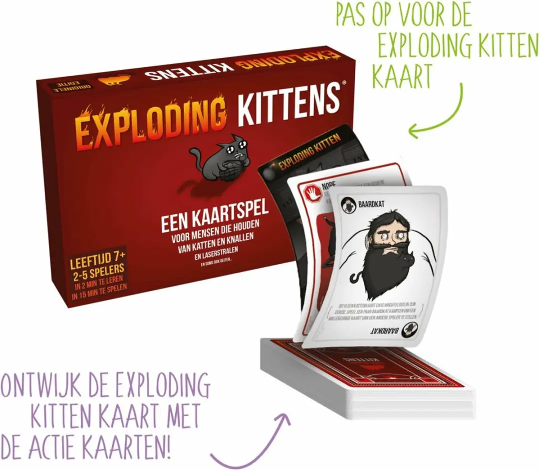 Exploding Kittens Originele Editie Kaartspel - 2-5 spelers