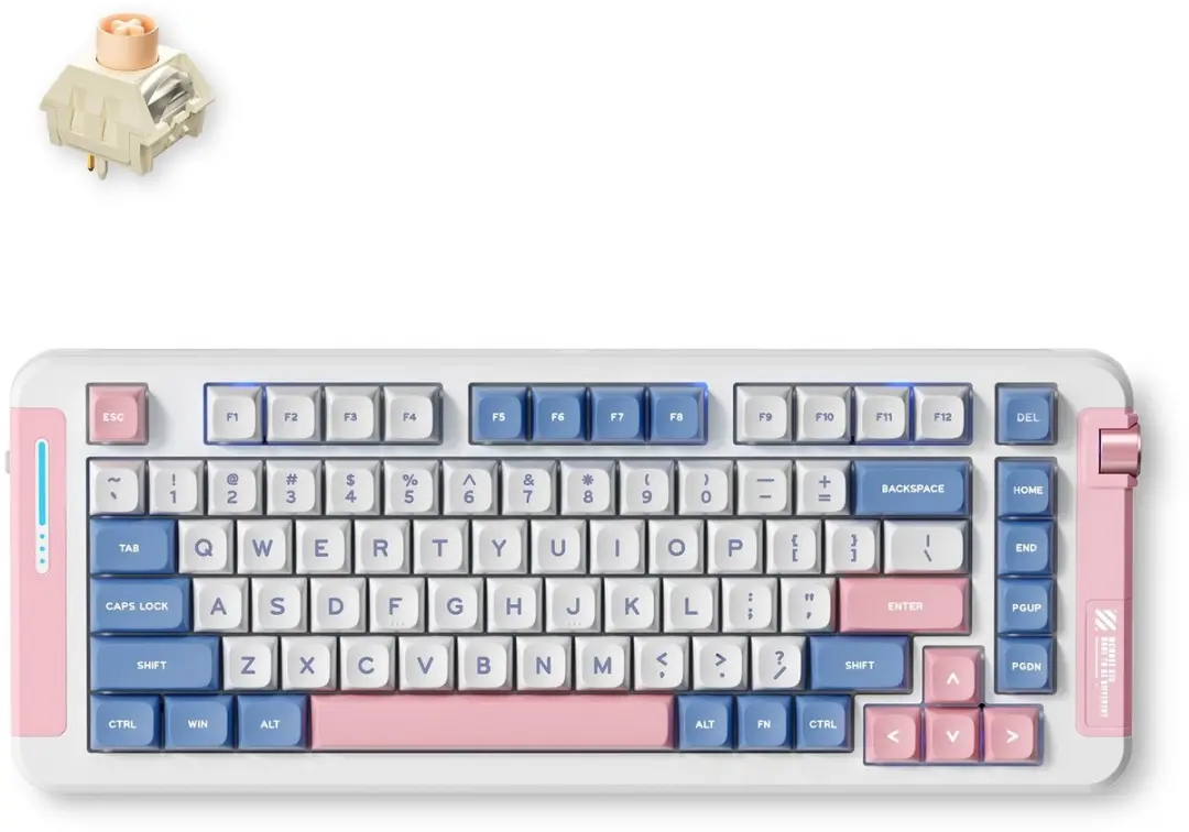 MCHOSE X75 Pink Blue Icy Creamsicle Draadloos Toetsenbord
