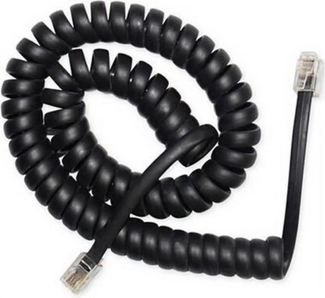 Cablexpert Telefoon Spiraalkabel 4P4C/RJ10 TC4P4CS-2M - 2m - Zwart