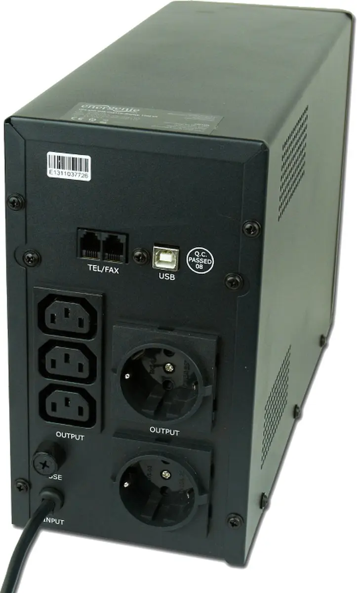 Energenie EG-UPS-033 UPS 1200VA - 720W - 3 Stopcontacten - Zwart