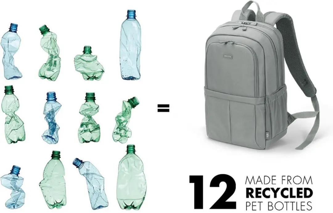 Dicota Eco Backpack Rugzak 19.5L - 16 inch - Grijs