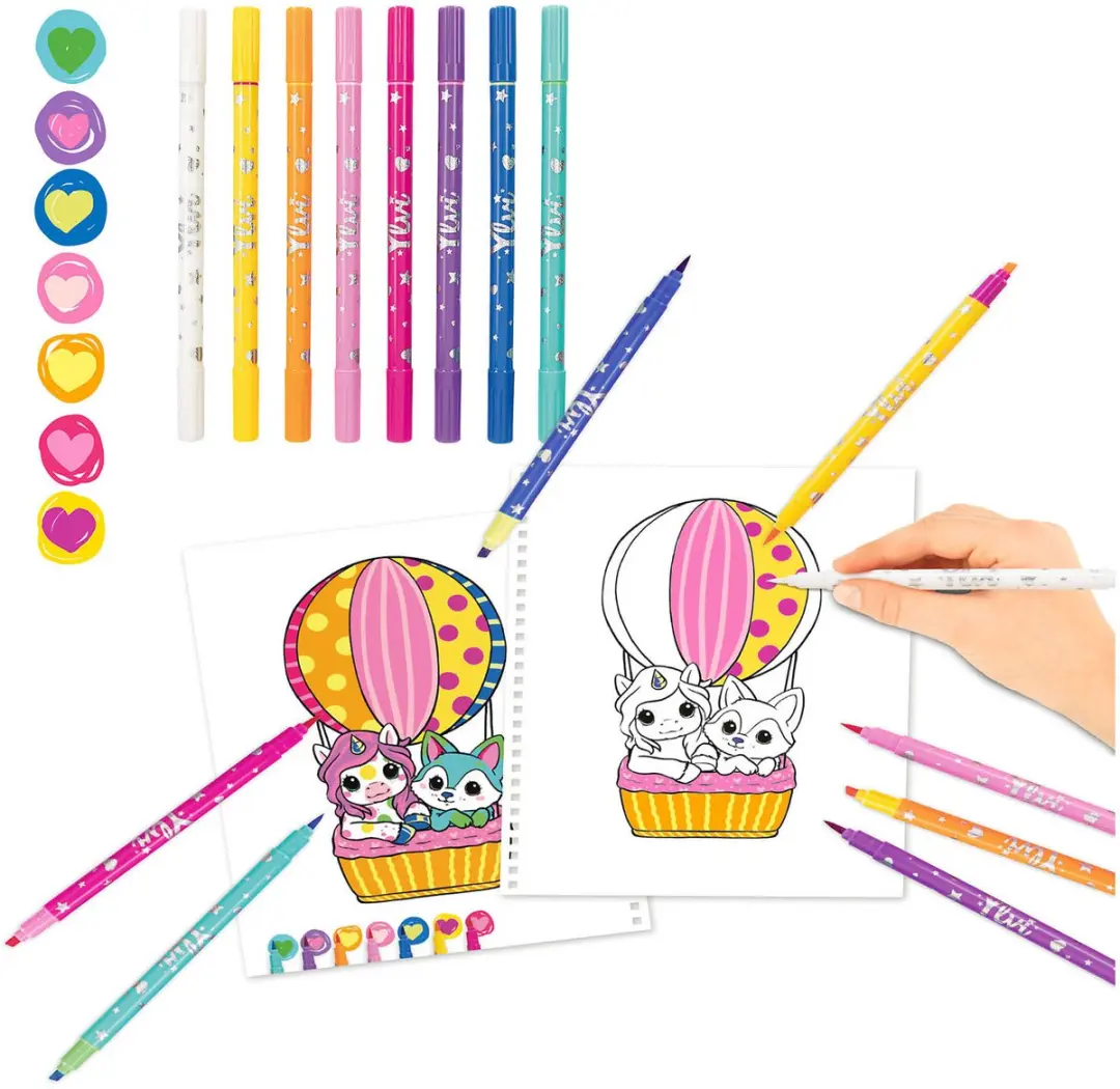 Ylvi Kleurboek Multicolor - 30 Pagina's - Inclusief viltstiften