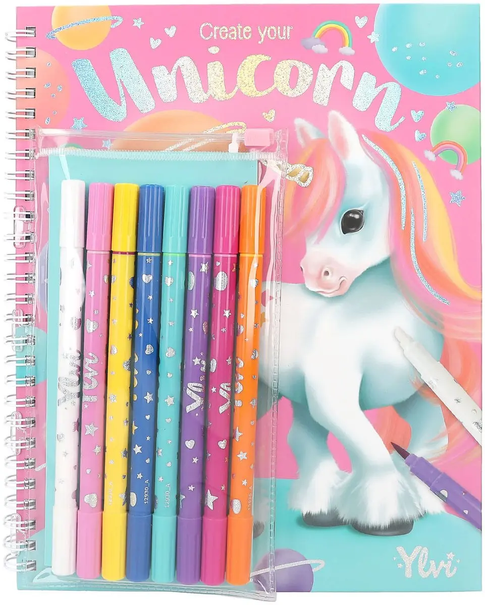 Ylvi Kleurboek Multicolor - 30 Pagina's - Inclusief viltstiften
