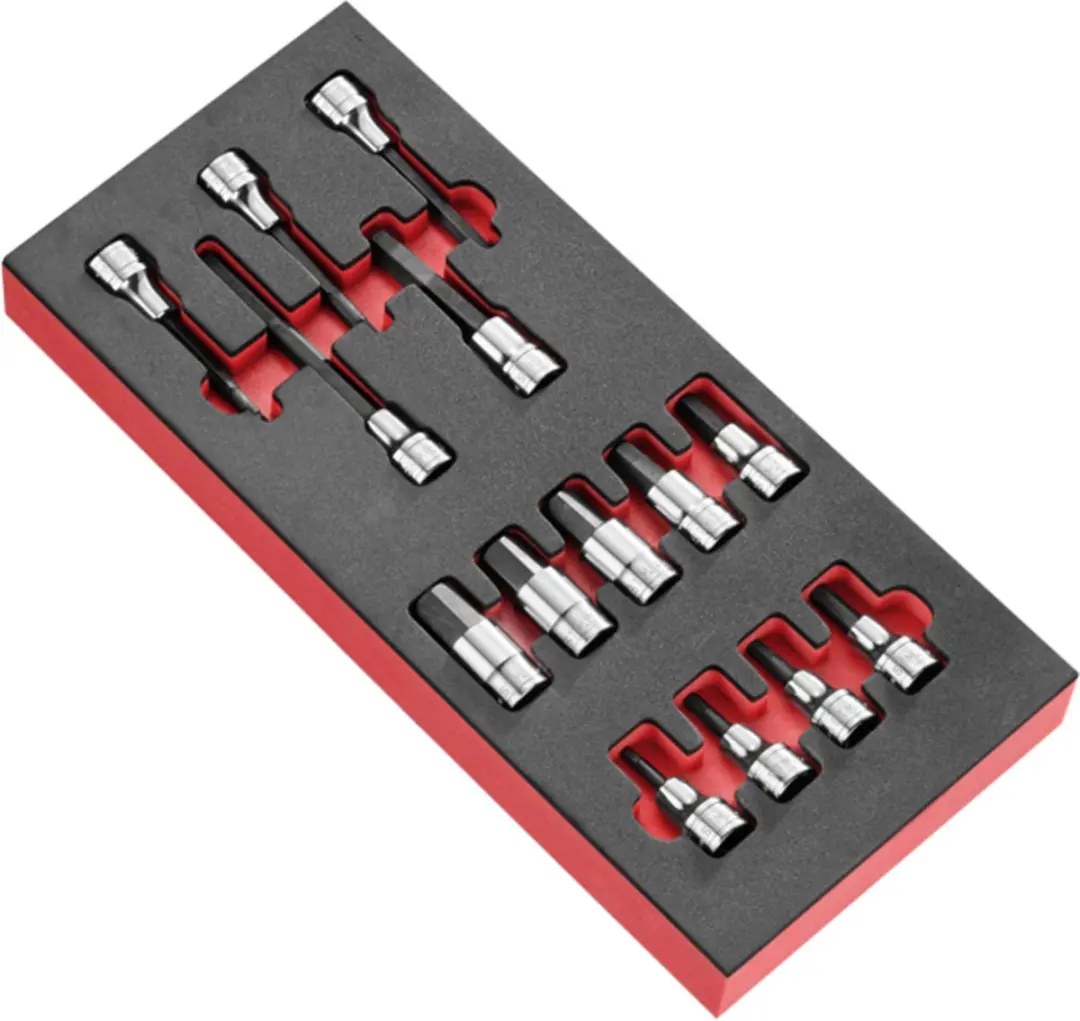 FACOM MODM.SHPB Module Schroevendraaierdoppen 1/2" - 6-delig - Rood/Zwart/Chroom