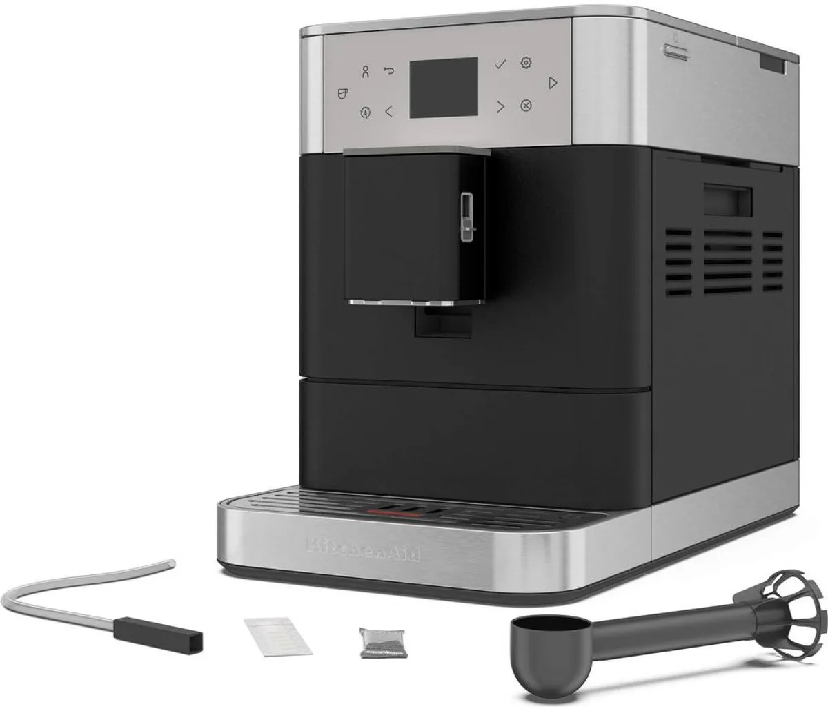 KitchenAid Volautomatische Espressomachine KF6 - koffiemachine met 15 receptopties en automatische melkopschuimer - Vulkaanzwart