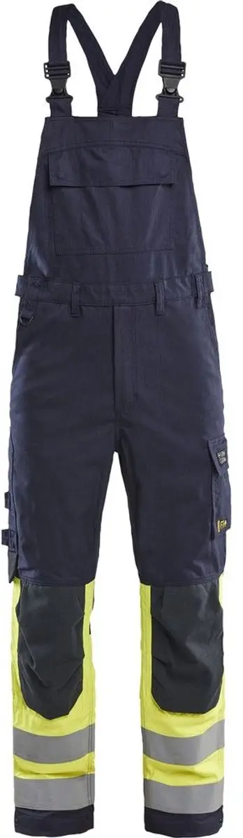Blåkläder Arbeitslatzhose 28901512 - Maat 50 - Marineblauw/High Vis Geel - afbeelding 4 van 6