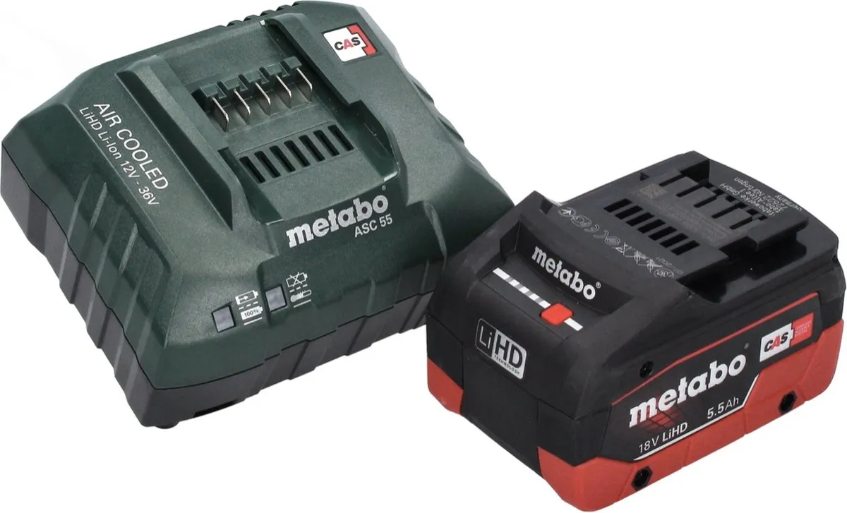 Metabo W 18 LT BL 11-125 Accu Haakse Slijper 125mm - Borstelloos - afbeelding 4 van 5