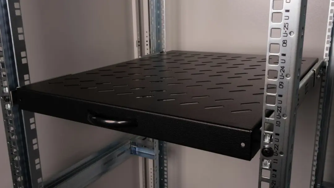 Equip Fachboden 19" 1U 80cm Zwart - EZVS-19-1-80-B