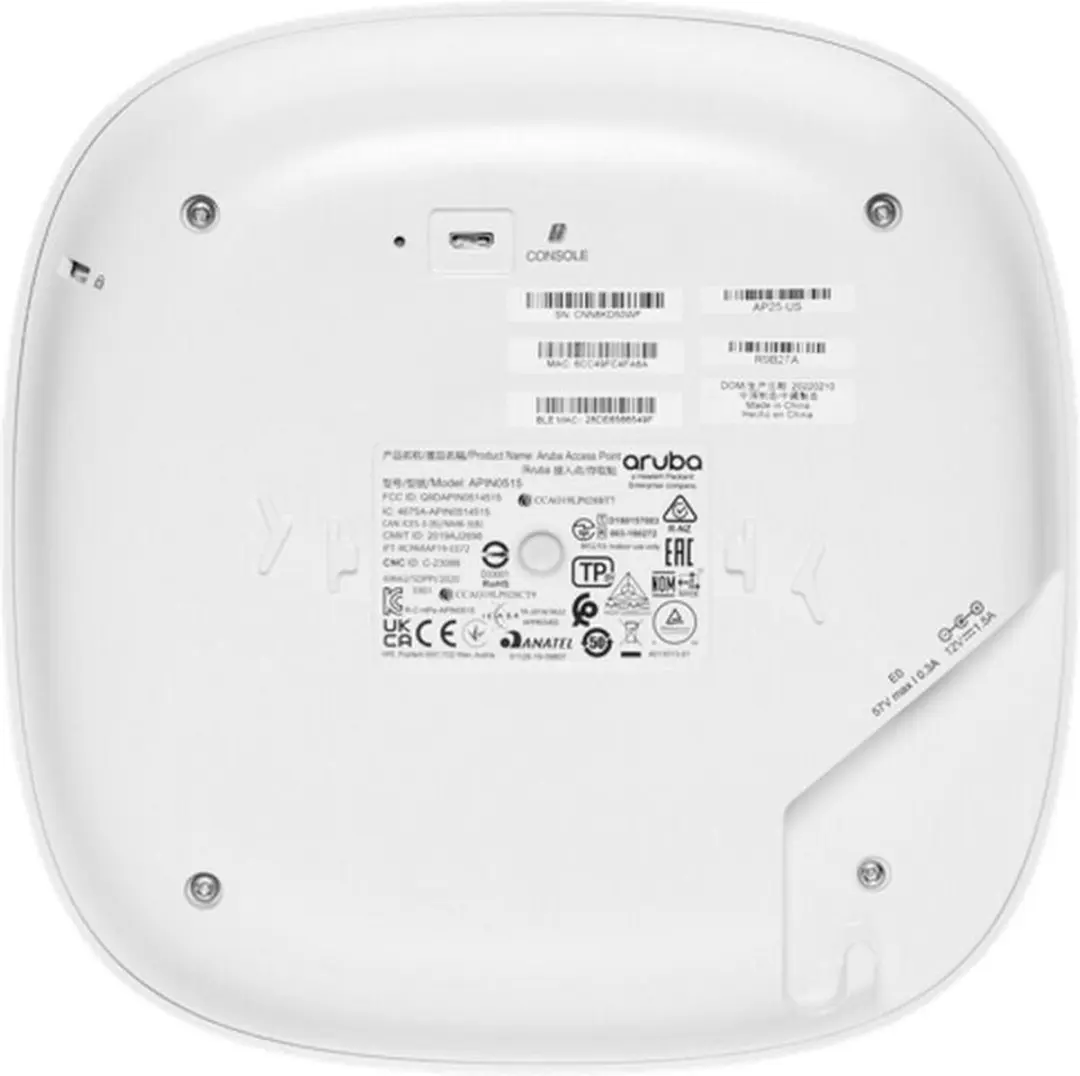 HPE Aruba Networking AP25 R9B33A Access Point - Wit