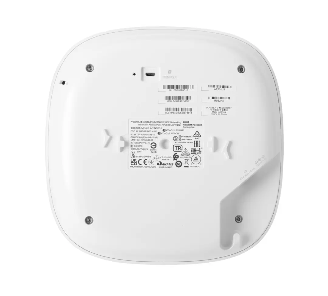 HPE Aruba Networking AP25 R9B33A Access Point - Wit