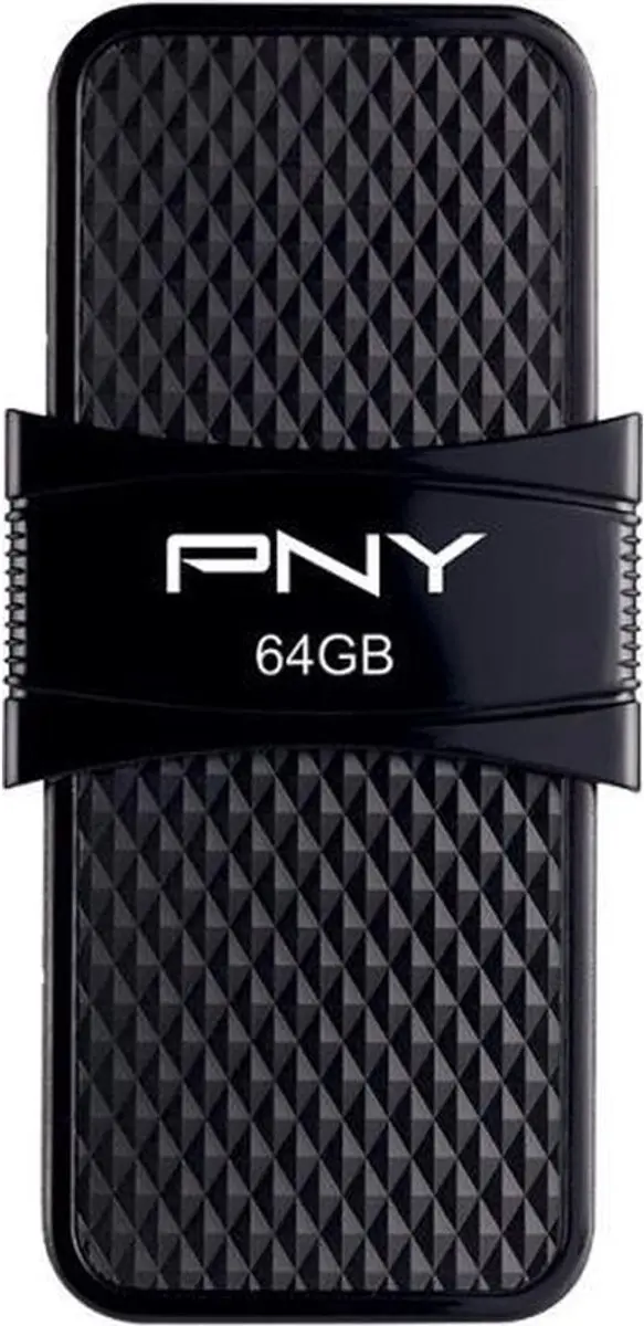 PNY Duo Link USB 3.1 64GB - Zwart