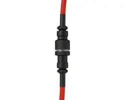 Glorious PC Gaming Race Coiled Kabel USB-C naar USB-A - Rood/Zwart