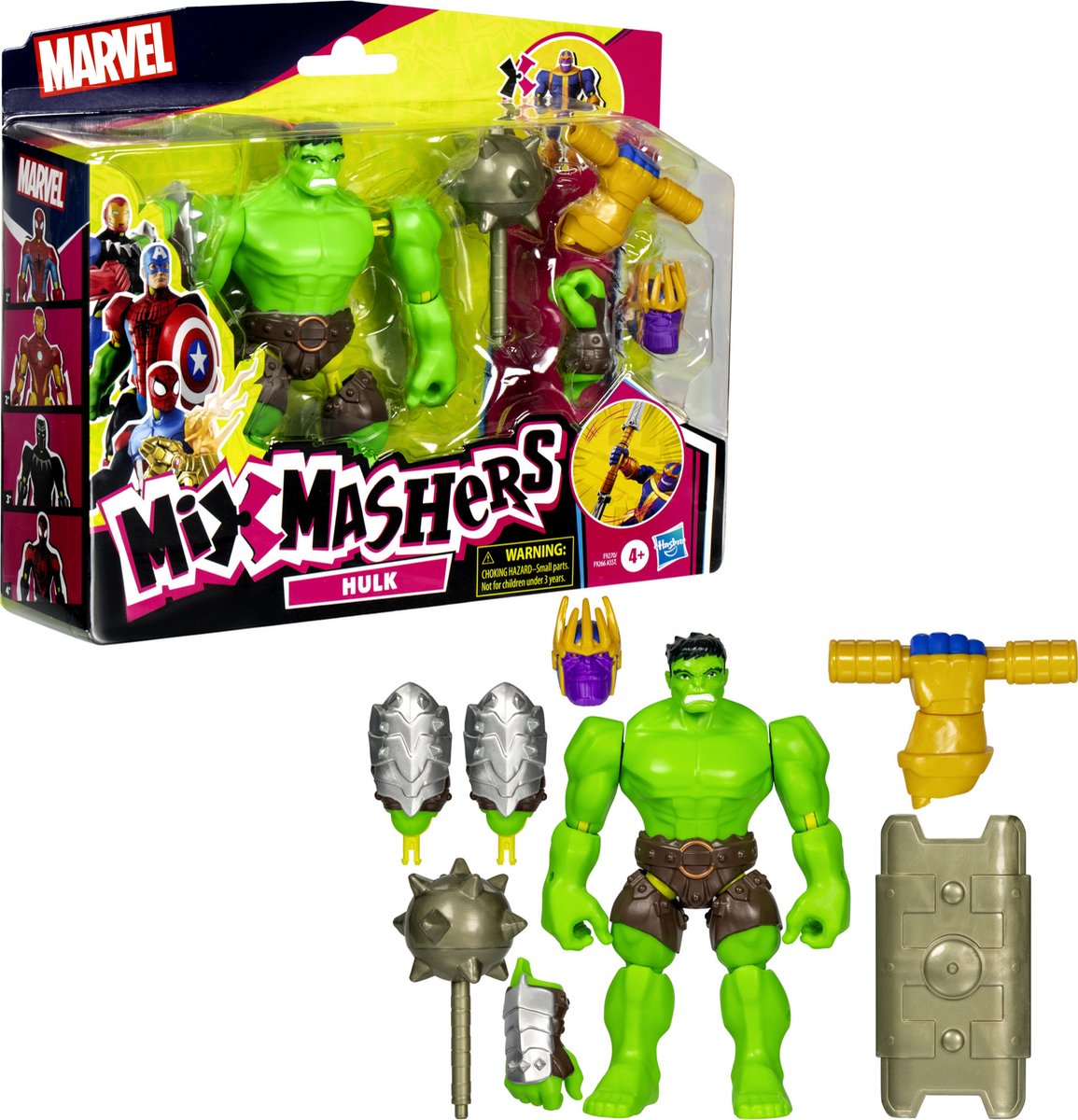 Hasbro Avengers actiefiguur Mixmashers Hulk deluxe 12 cm speelgoed.