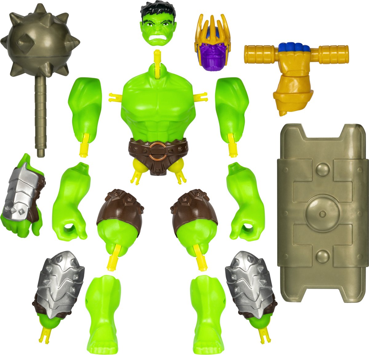 Hasbro Avengers actiefiguur Mixmashers Hulk deluxe 12 cm speelgoed.