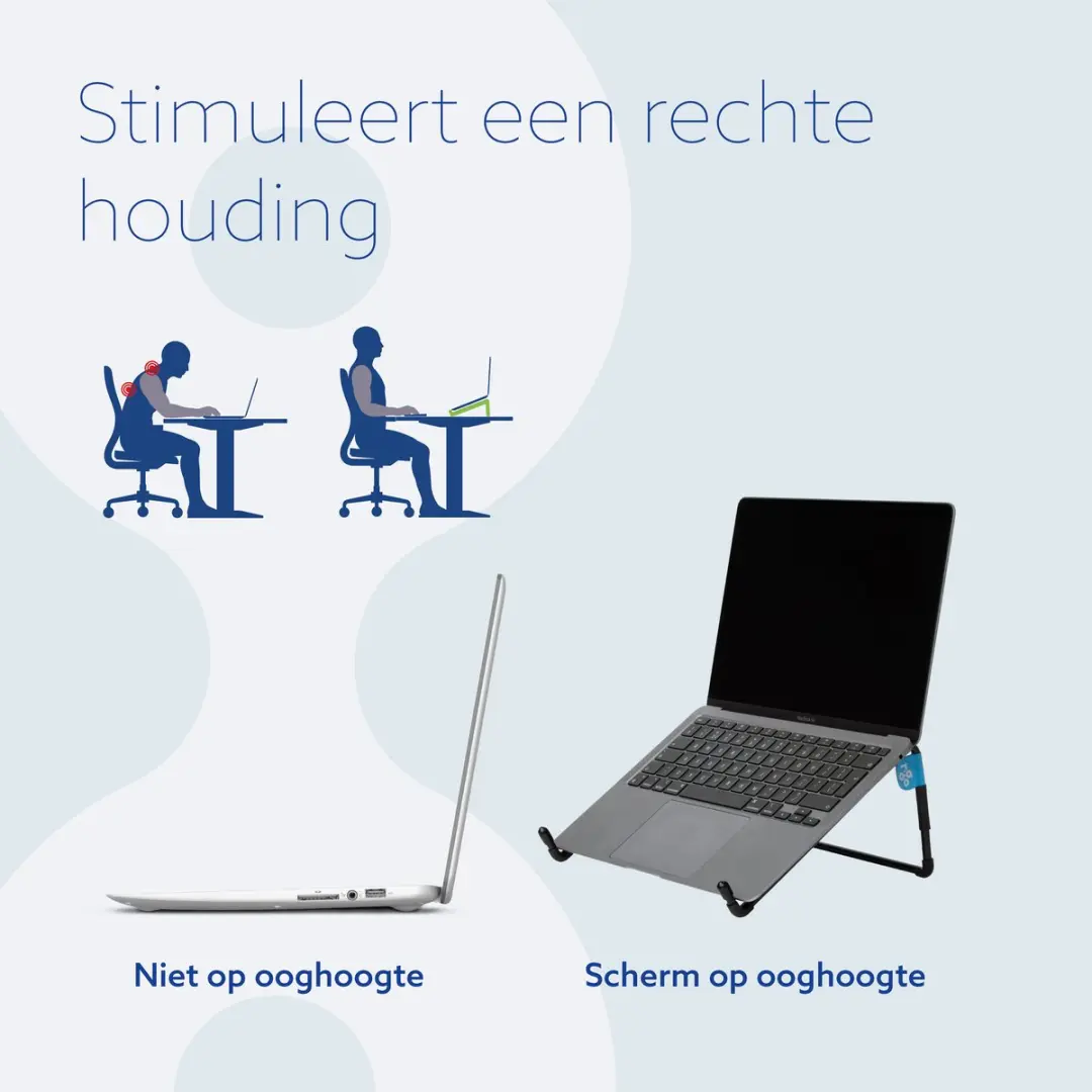 R-Go Steel Travel Laptopstand RGOSC015BL - 17-22" - Zwart