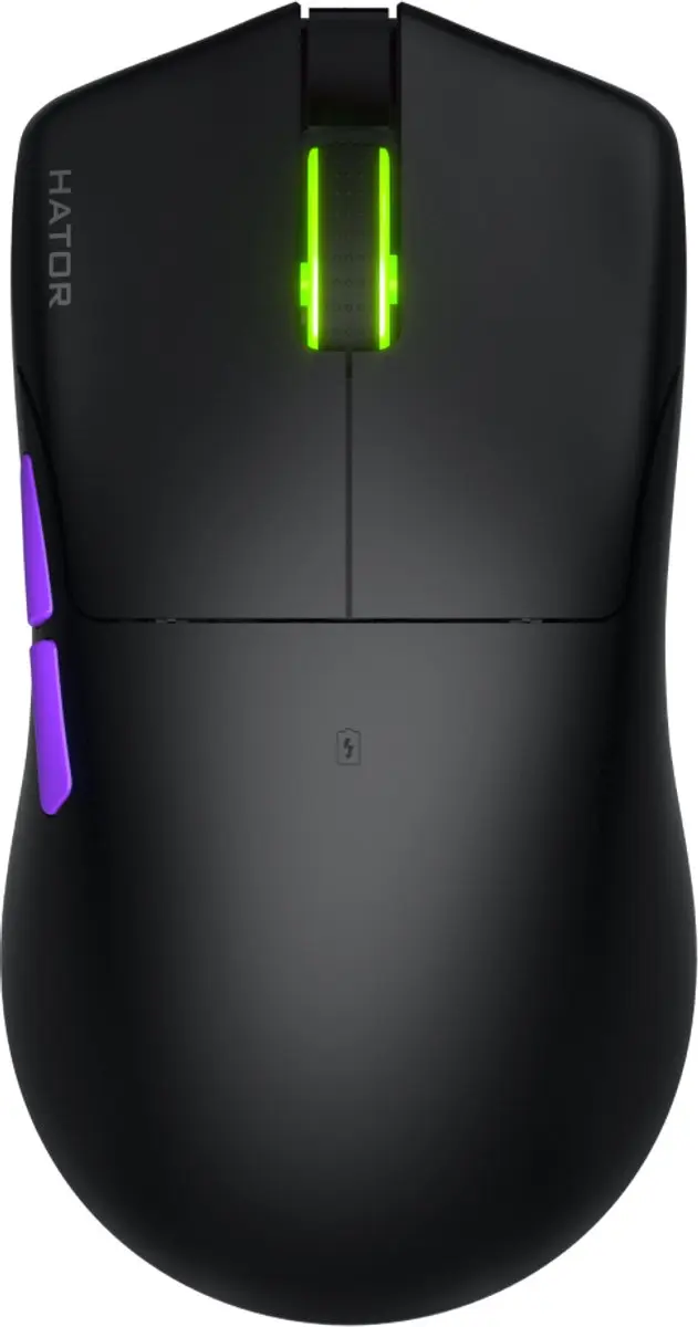 HATOR Pulsar 3 ULTRA HTM680 Gamingmuis - Zwart RGB - Optical Yellow 100M