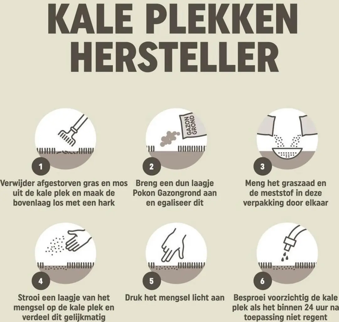 Pokon Kale Plekken Hersteller 200g - Graszaad/Meststof - Groen