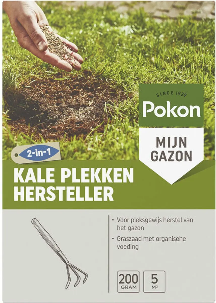Pokon Kale Plekken Hersteller 200g - Graszaad/Meststof - Groen - afbeelding 6 van 6