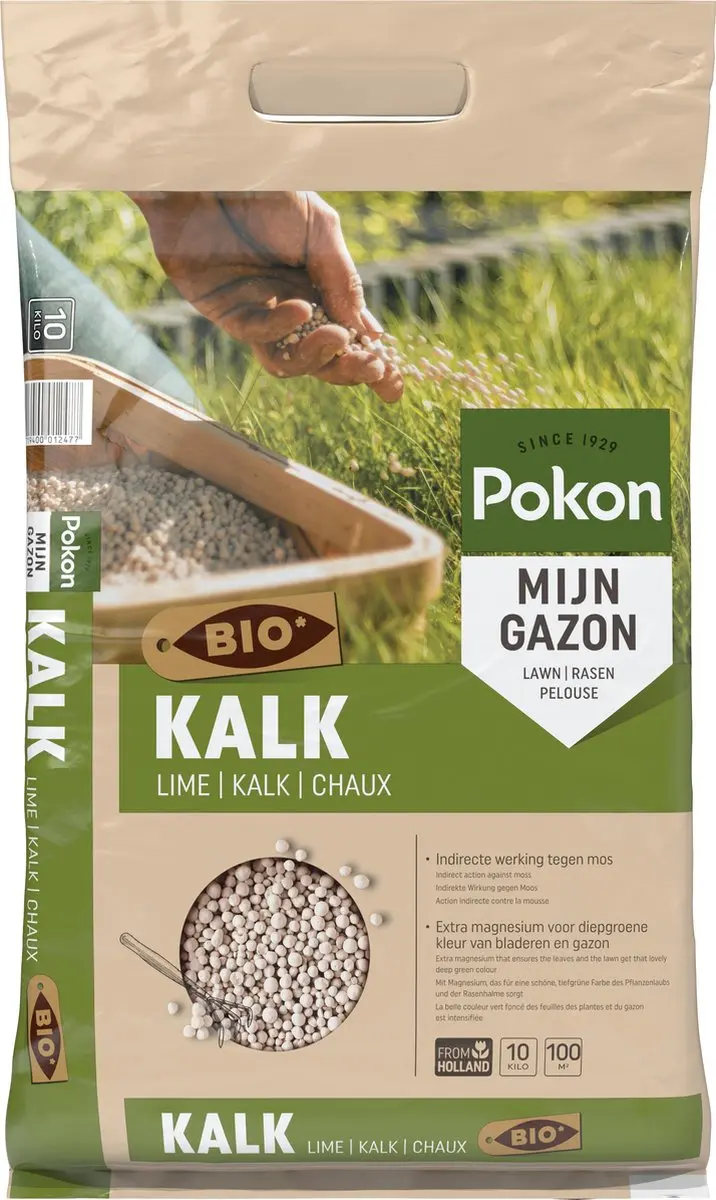 Pokon Bio Kalk 10kg - Gazon - 100m²