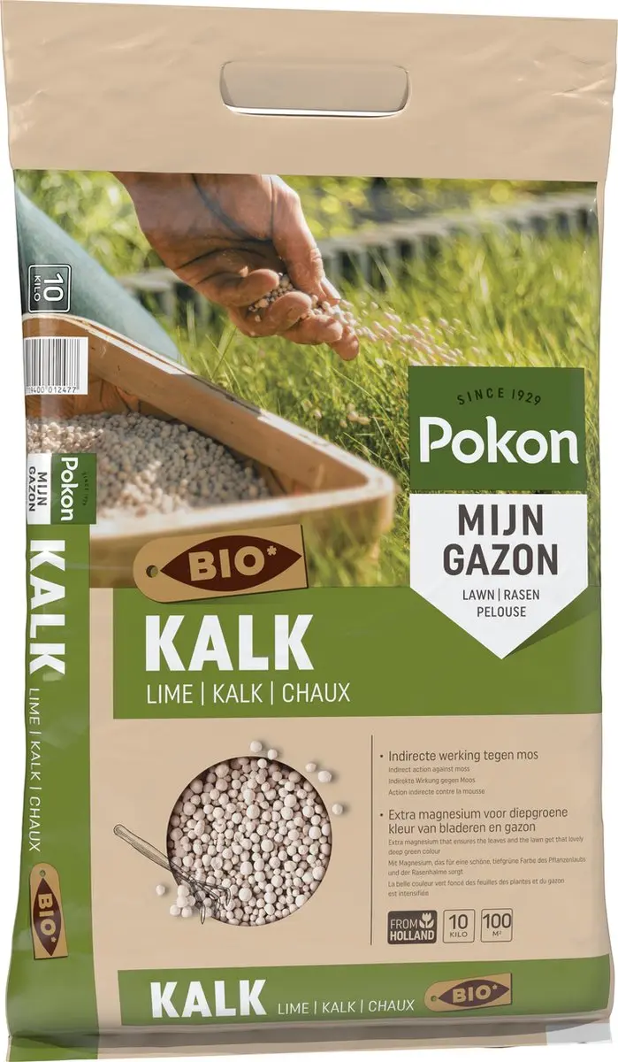 Pokon Bio Kalk 10kg - Gazon - 100m²