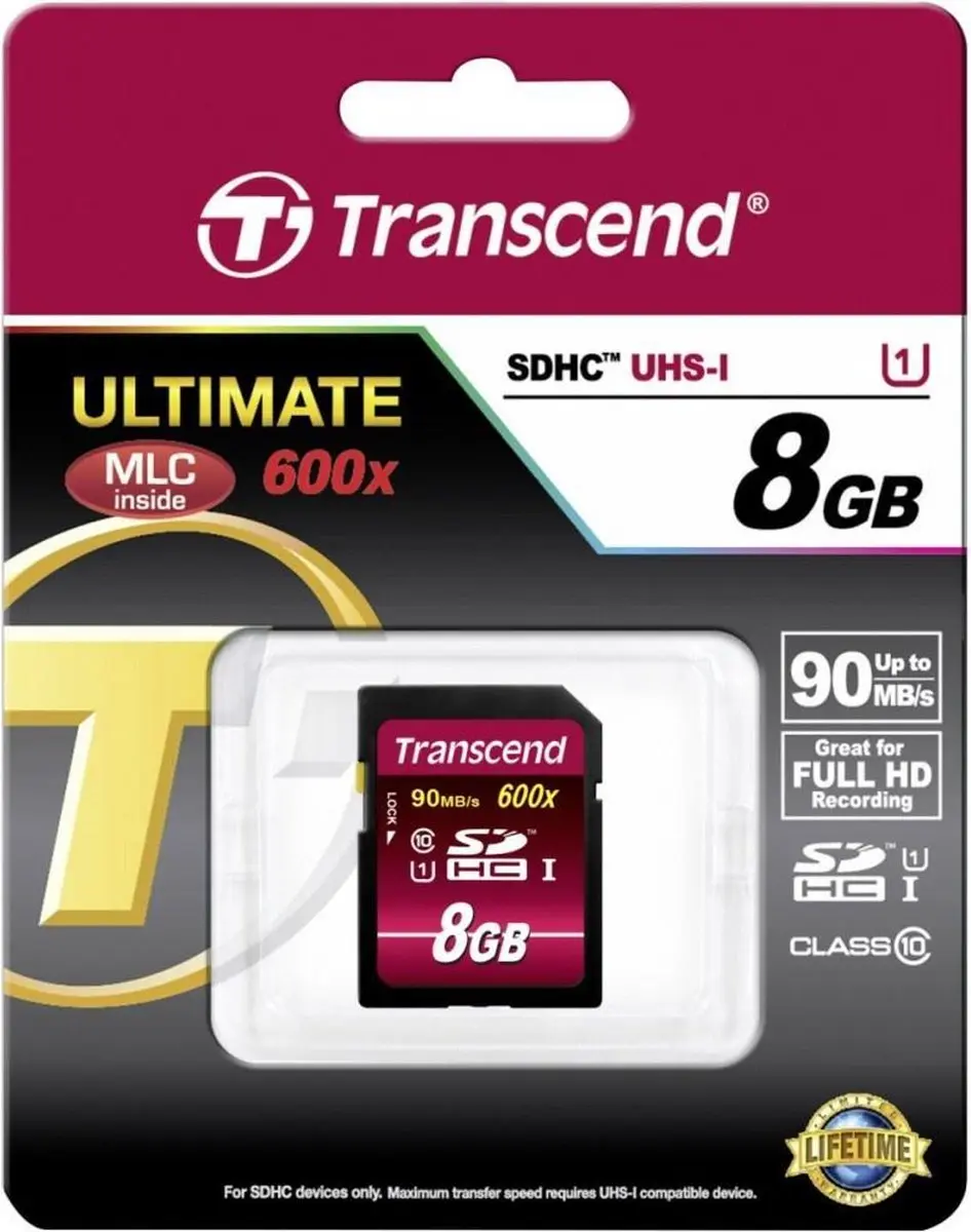 Transcend 8GB SDHC UHS-I TS8GSDHC10U1