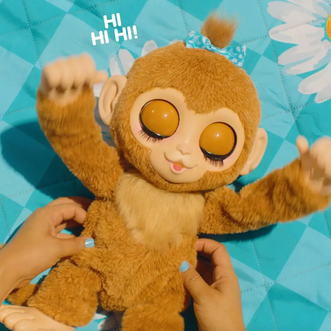 Hasbro FurReal Peanut Interactieve Knuffelaap - Bruin