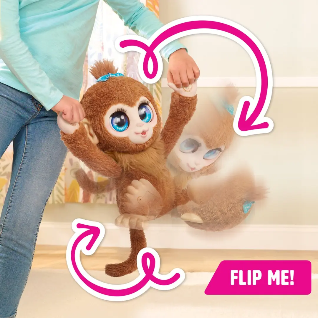 Hasbro FurReal Peanut Interactieve Knuffelaap - Bruin
