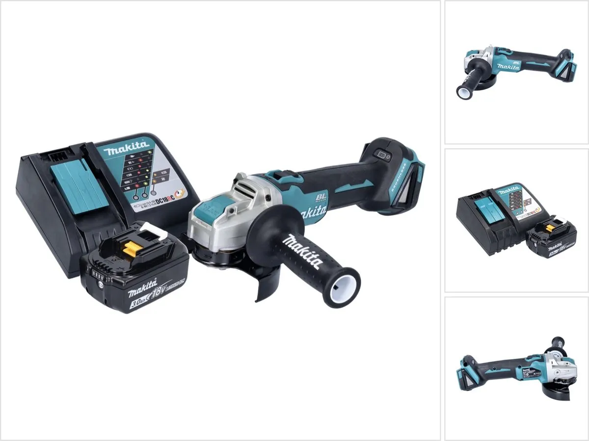 Makita DGA 521 RF1X1 Haakse Slijper 18V 125mm X-LOCK Brushless