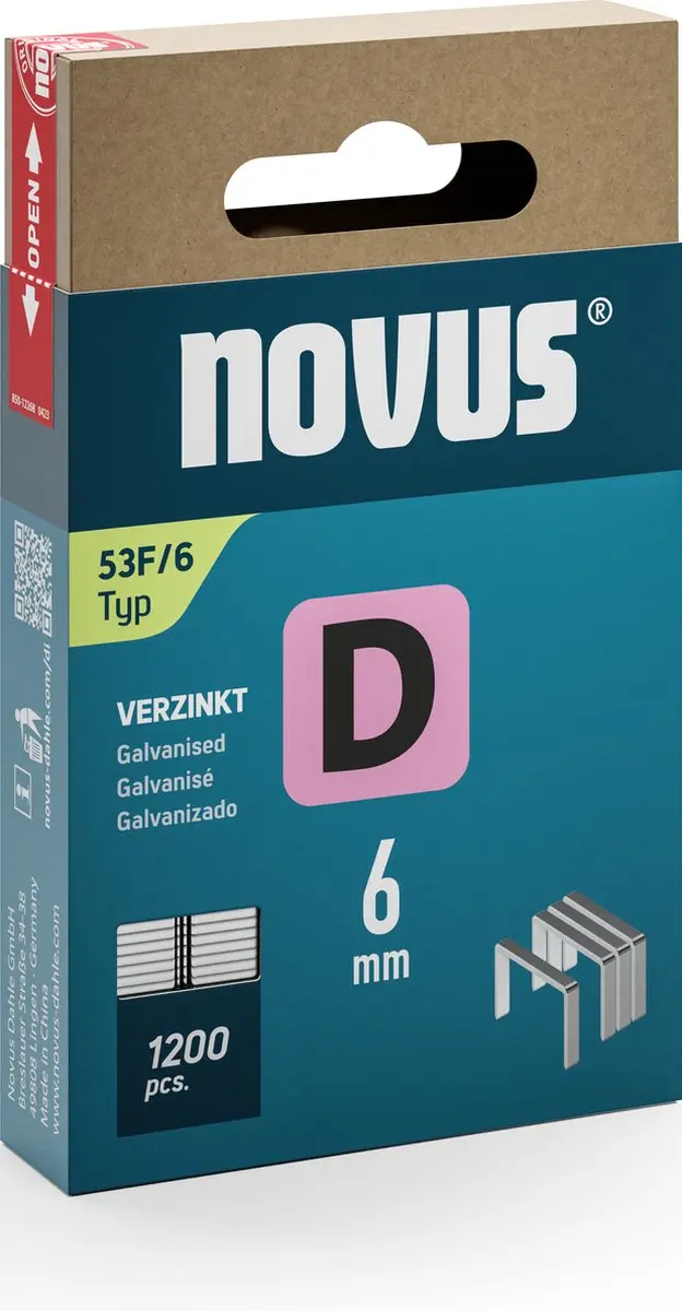 Novus D 53F/6mm Nietjes 6mm