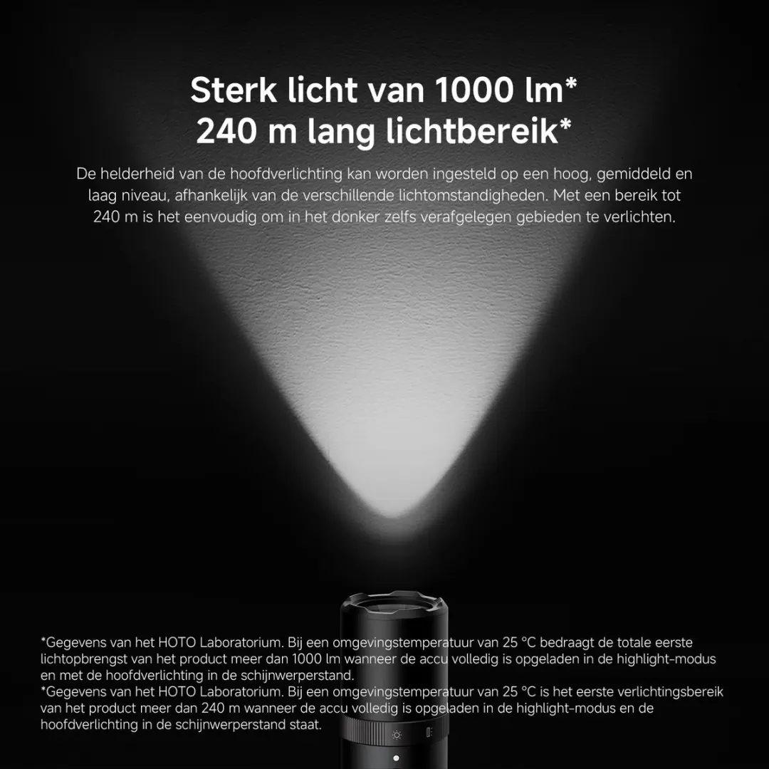 Xiaomi BHR7004GL Zaklamp 1000 Lm - Zwart - afbeelding 2 van 6