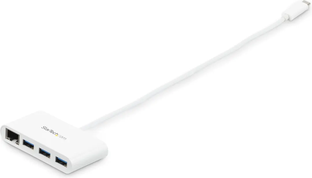 Startech HB30C3A1GEA USB 3.0 Hub 3 Poorten - USB-C - Gigabit Ethernet - Wit