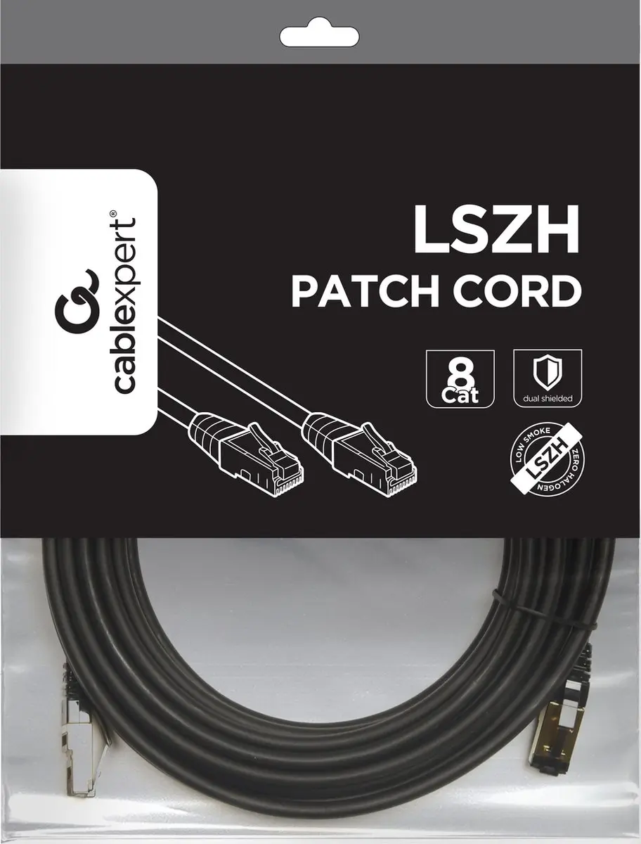 Cablexpert S/FTP Cat8 Patchkabel LSZH 2m - Zwart