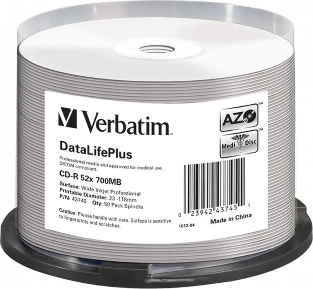Verbatim CD-R AZO 700MB 52X - 50 Stuks - afbeelding 3 van 5
