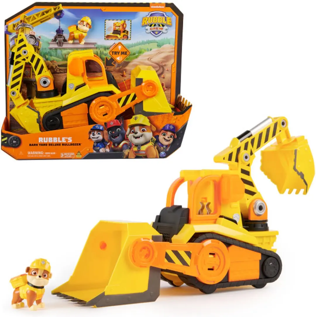 Rubble & Crew Bulldozer Bouwspeelgoed PAW Patrol - Rubble - 3x AAA