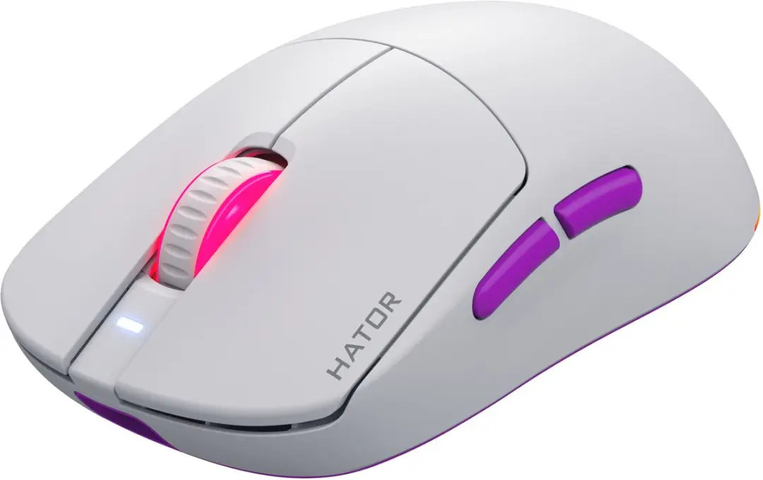 HATOR Quasar 3 Ultra 8K HTM771 Gaming Muis - Wit/Violet