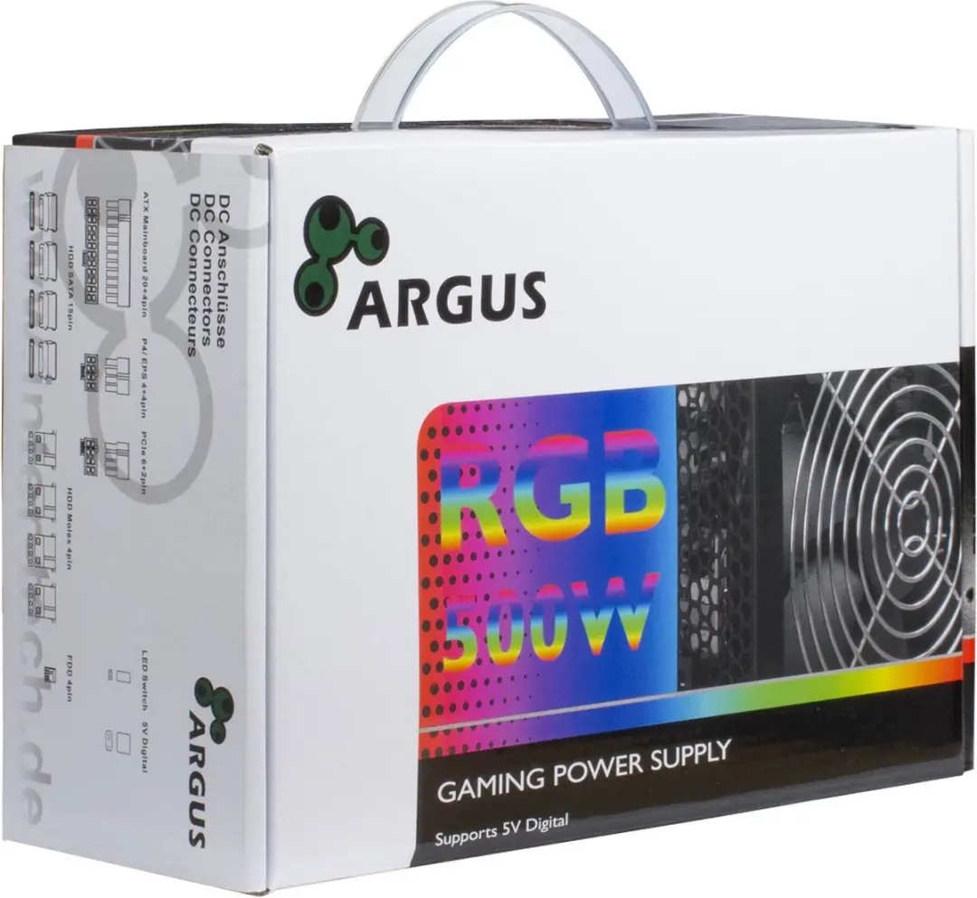Intertech Argus RGB-500W II Voeding 500W - Zwart
