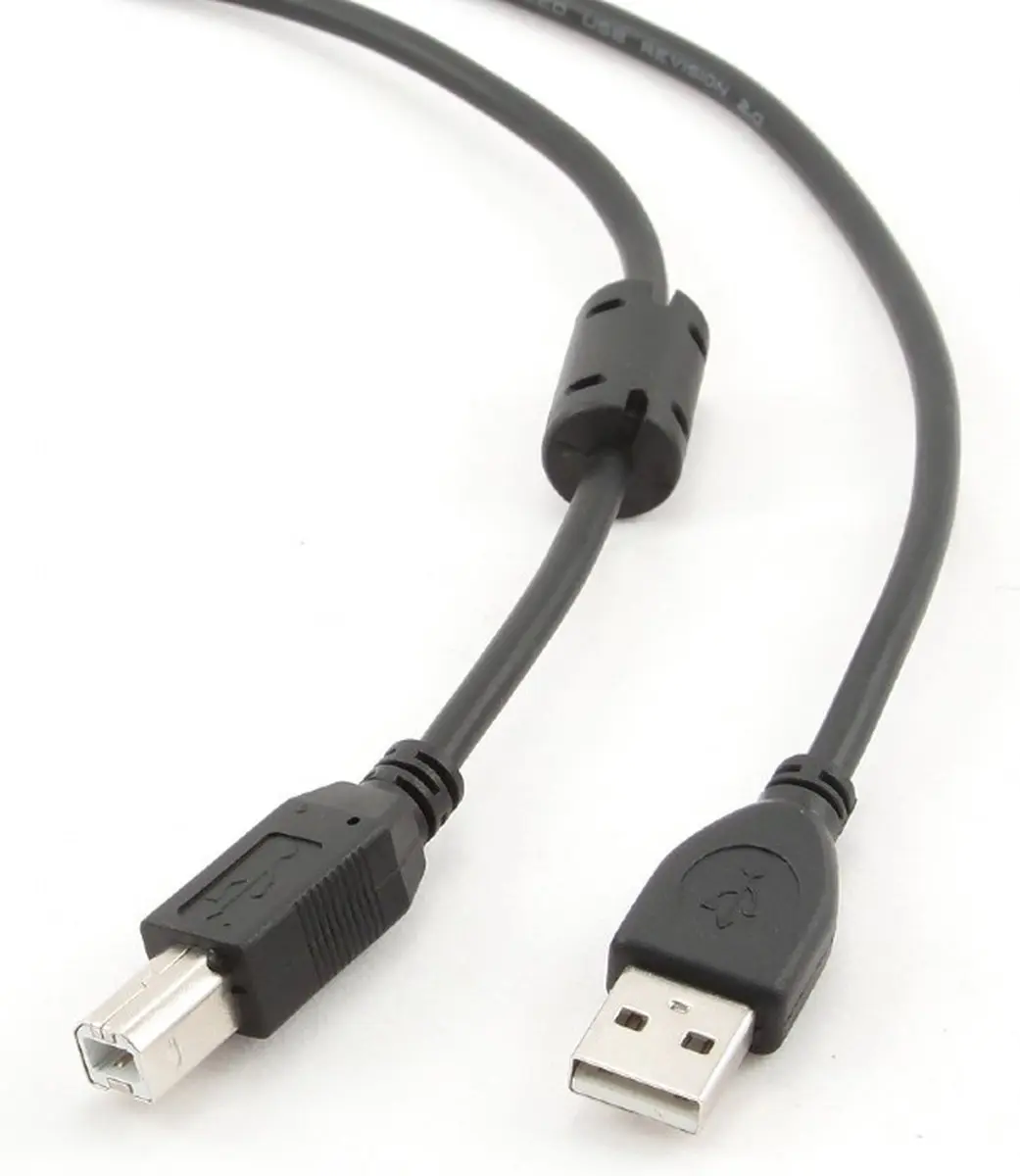 Cablexpert USB-A naar USB-B Kabel 3m - Ferrietkern - USB 2.0