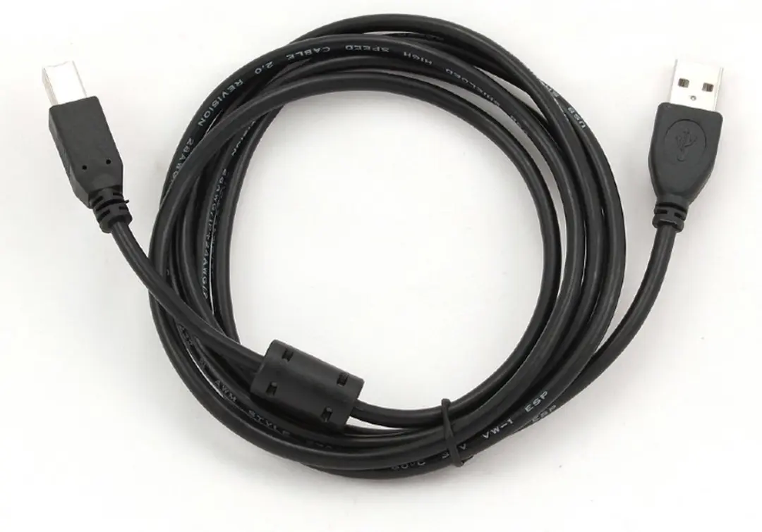 Cablexpert USB-A naar USB-B Kabel 3m - Ferrietkern - USB 2.0