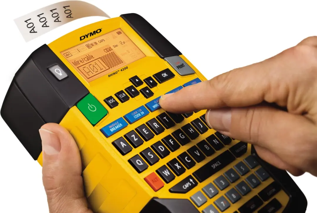 DYMO Rhino 4200 Labelprinter - AZERTY - S0955960 - Zwart/Geel
