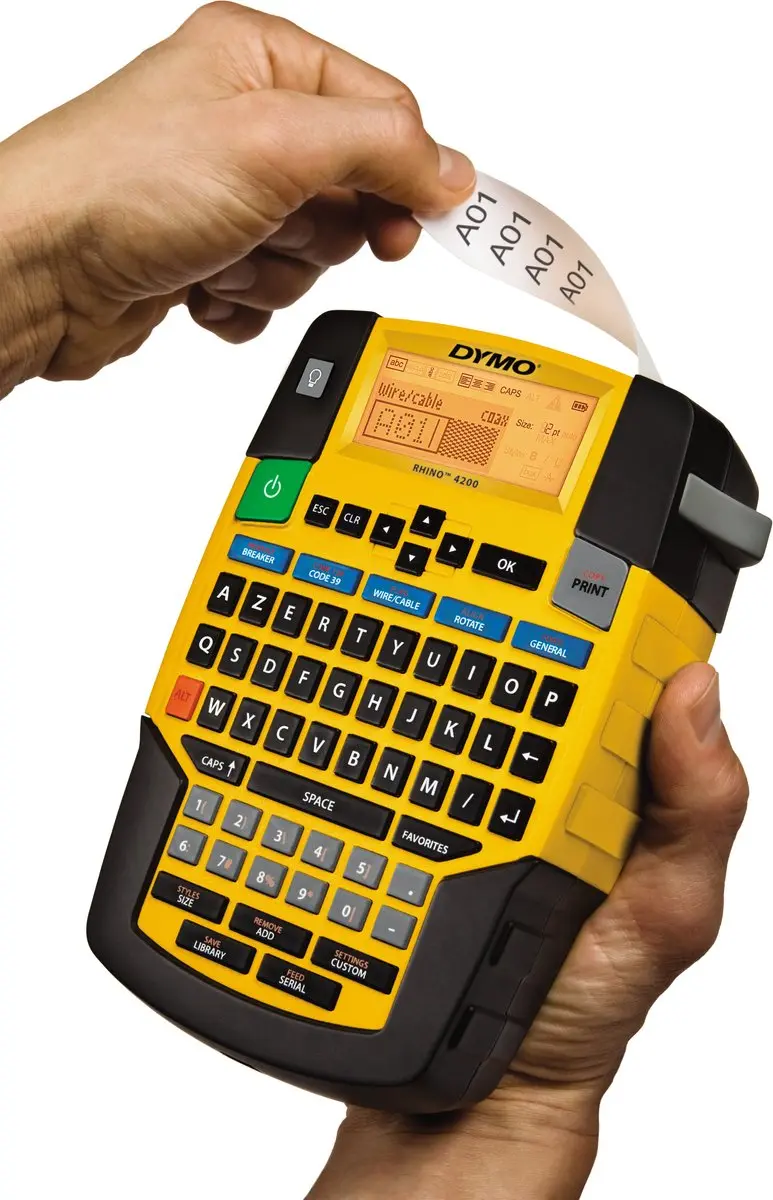 DYMO Rhino 4200 Labelprinter - AZERTY - S0955960 - Zwart/Geel