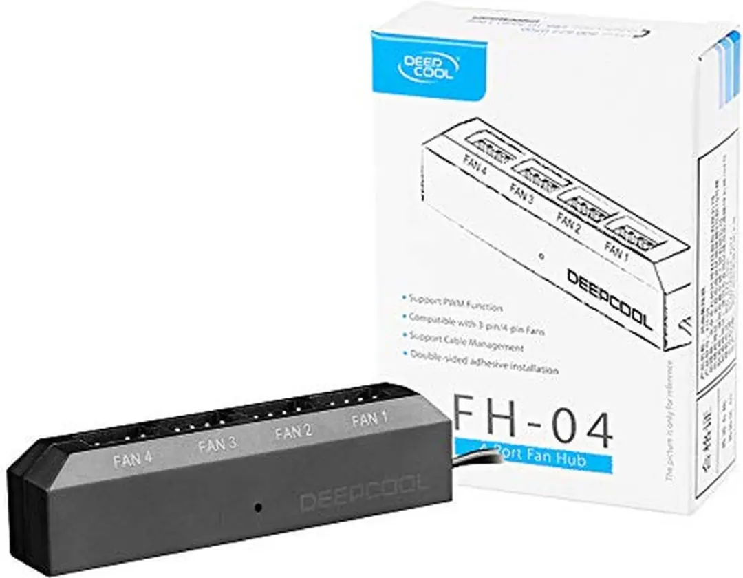 DeepCool FH-04 Mini 4-Port USB Hub - Zwart