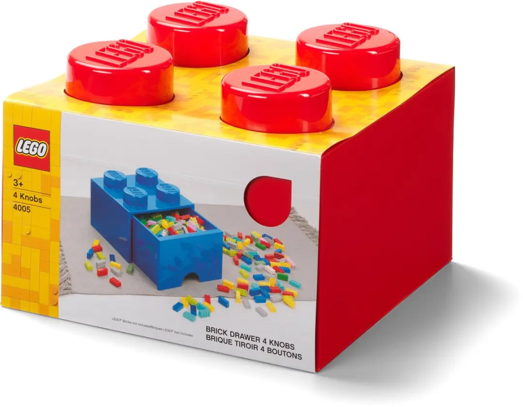 LEGO Brick 4 Opbergbox - Rood