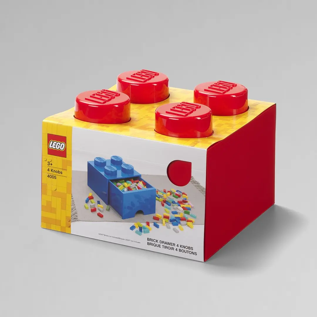 LEGO Brick 4 Opbergbox - Rood