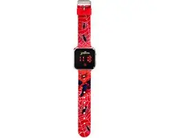 Spider-Man Kinderhorloge LED - 40mm - Rood/Wit