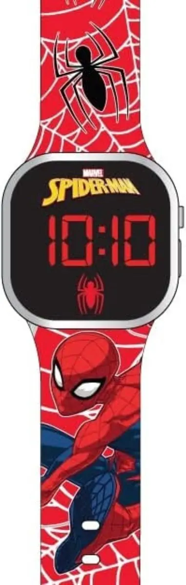 Spider-Man Kinderhorloge LED - 40mm - Rood/Wit